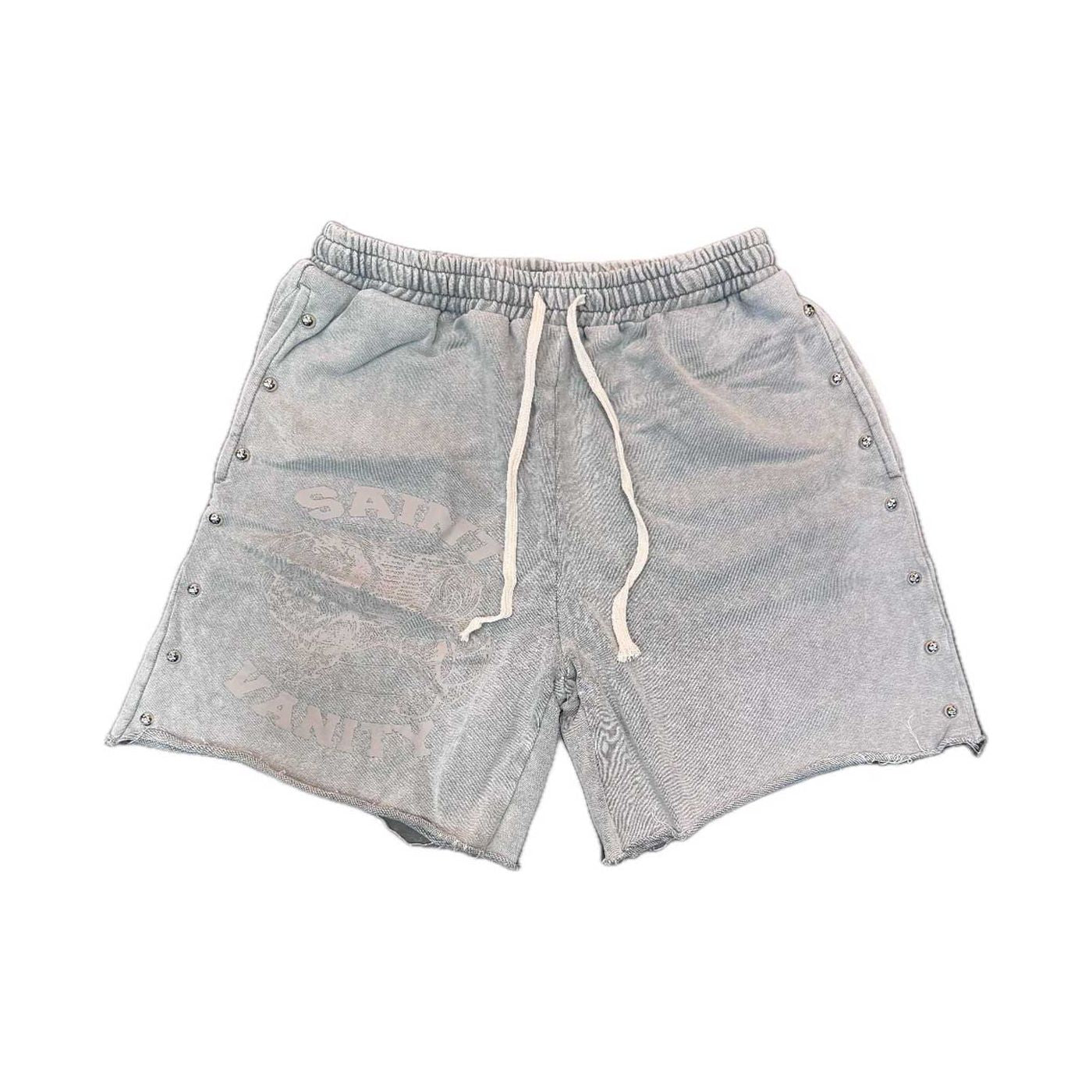 Saint Vanity Terry Shorts Grey