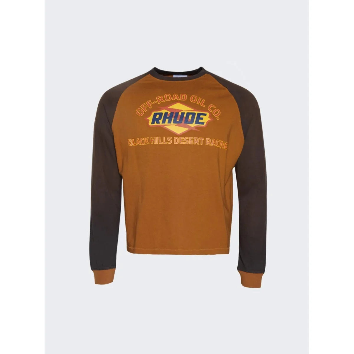 Rhude Black Hills Long Sleeve Raglan Shirt Camel