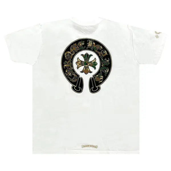 Chrome Hearts Horse Shoe Logo Pocket T-Shirt 'White/Camo'