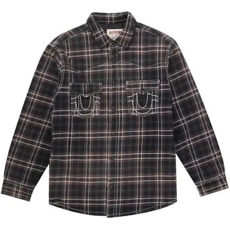 S*preme True Religion Quilted Lined Plaid Flannel