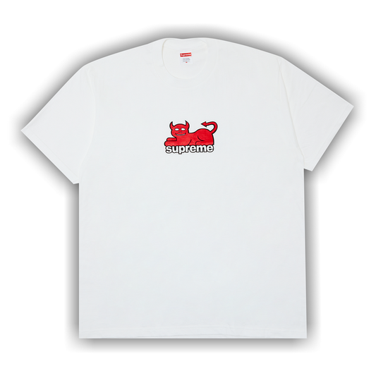 S*preme x Toy Machine Devil Cat Tee 'White'