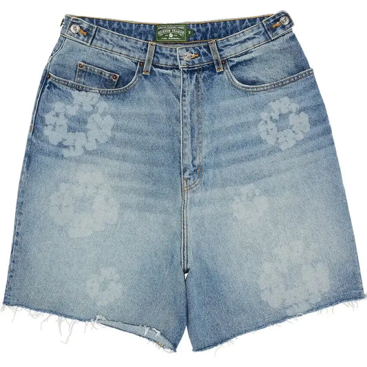 Denim Tear Jean Shorts Blue