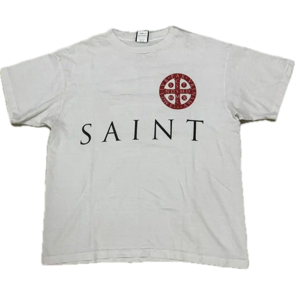 Saint Michael Tee Red Circle White