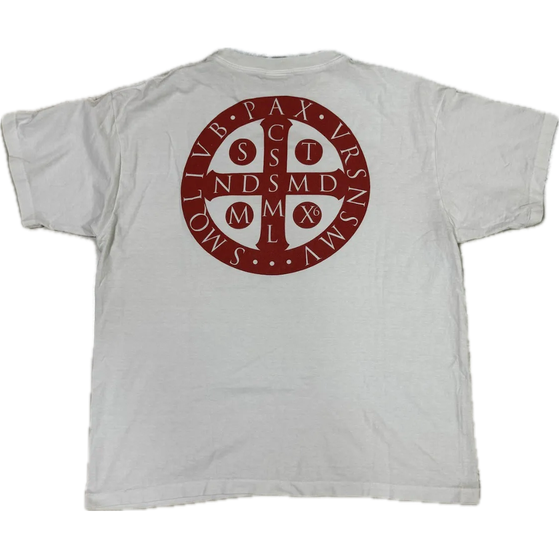 Saint Michael Tee Red Circle White