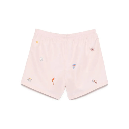 Casablanca Motif-Embroidered Swim Shorts