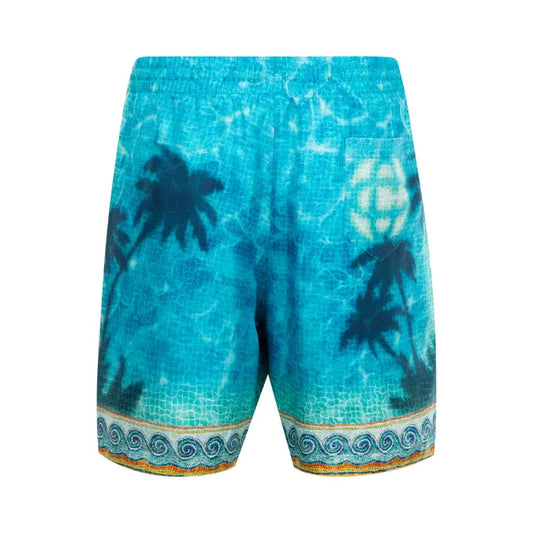 Casablanca drawstring short caustics emblem