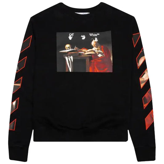 Off-White Caravaggio Slim Crewneck 'Black/Red'