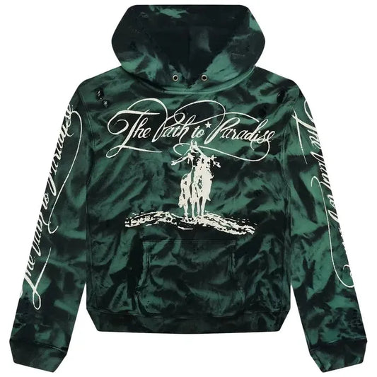 Hellstar Marble Paradise Hoodie 'Green/Black'