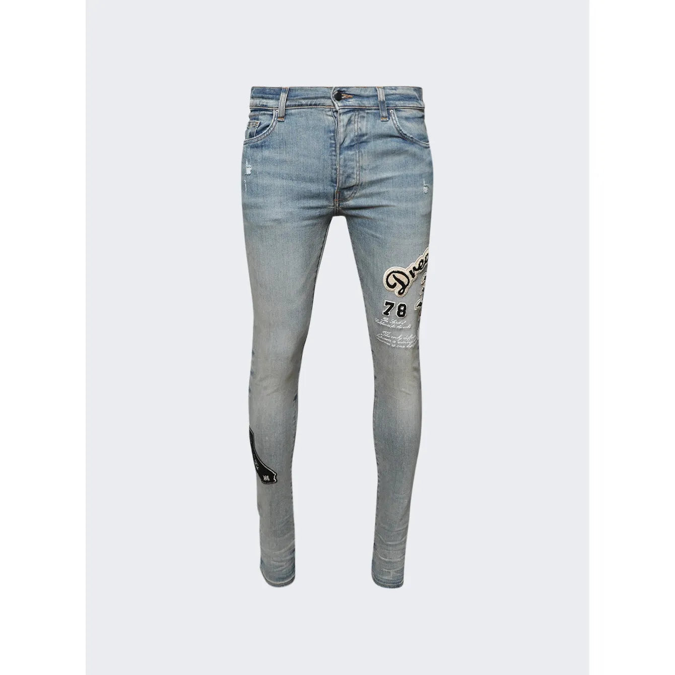 Amiri Dream Team Skinny Jean Clay Indigo