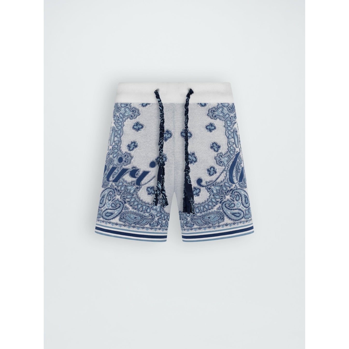 Amiri Cotton Bandana Shorts Blue/White