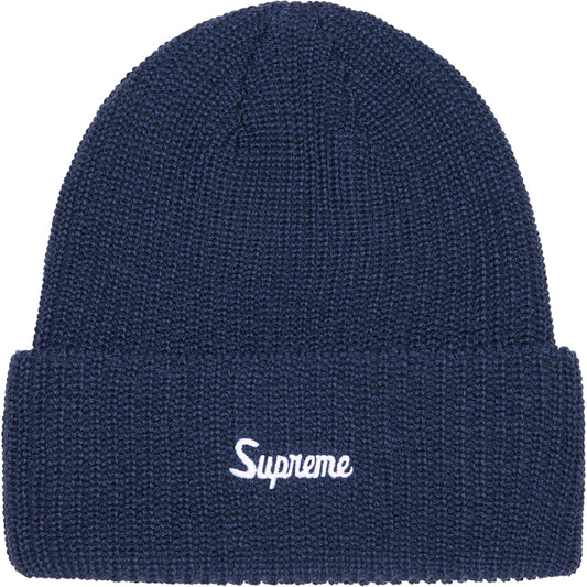 Supreme Loose Gauge Beanie Navy