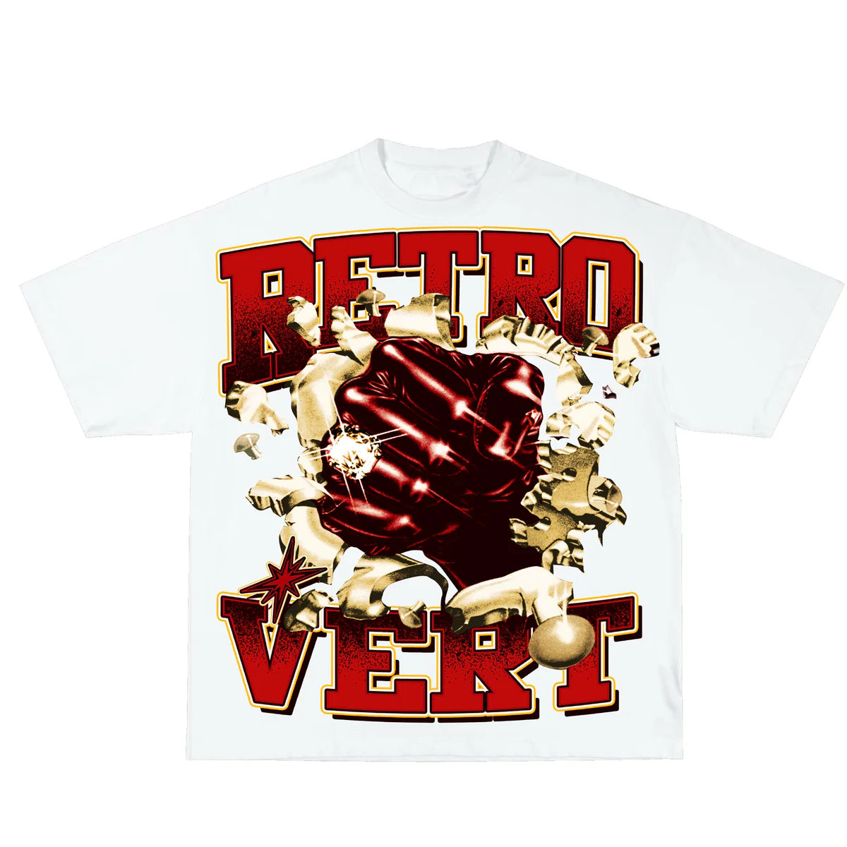 Retrovert Iron Fist White Tee