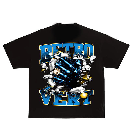 Retrovert Black Tee Blue