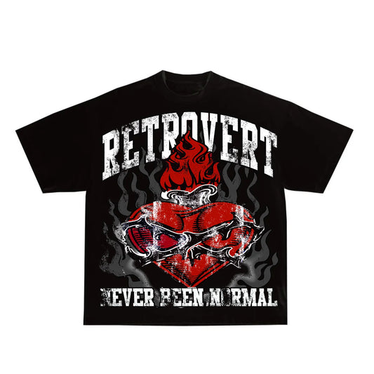 Retrovert Heart Thorn Black Tee