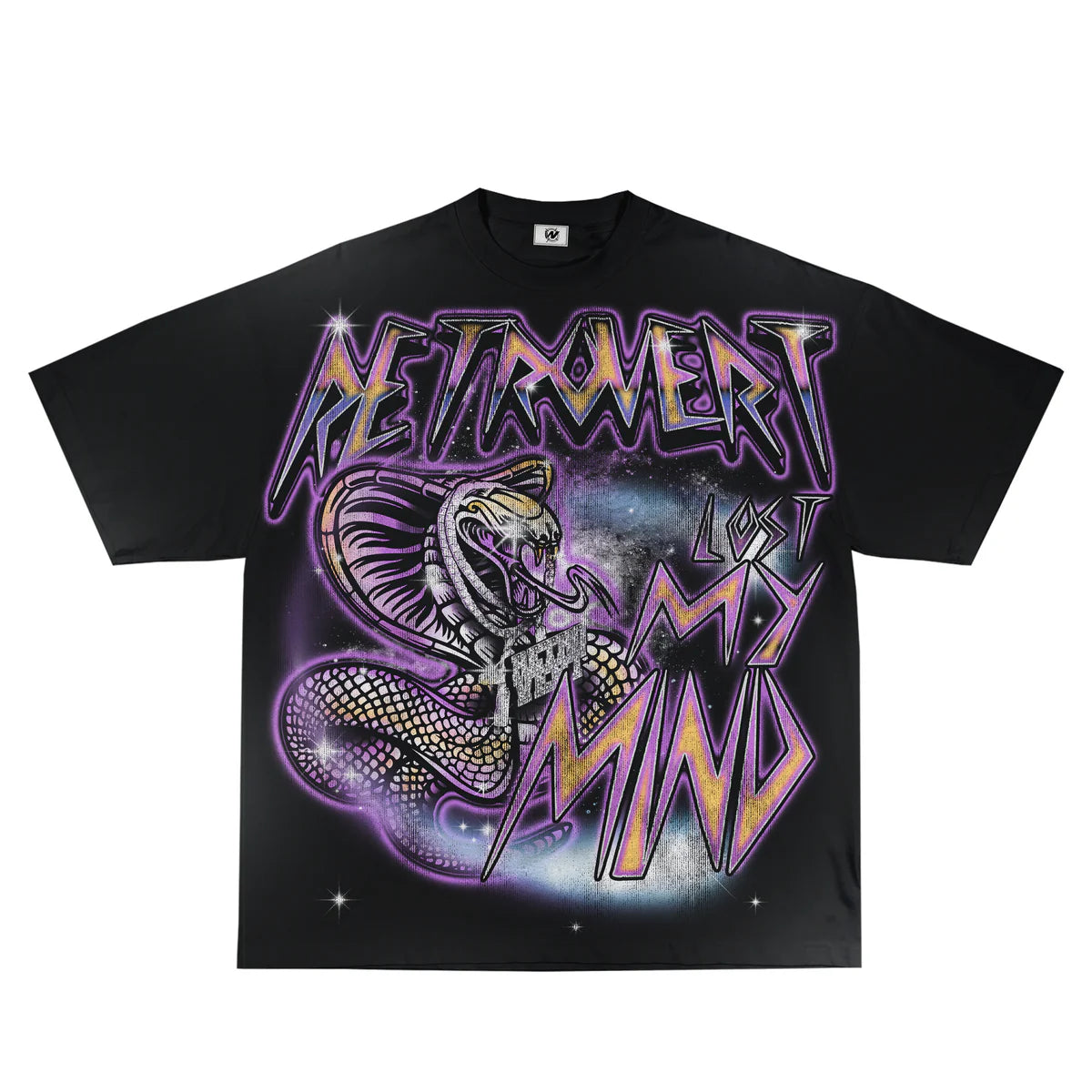 Retrovert Snake Tee Black