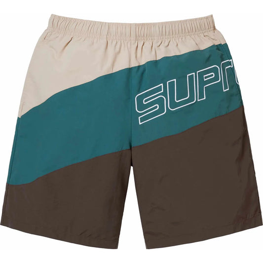 Supreme Curve Nylon Cream/Teal/Brown Shorts