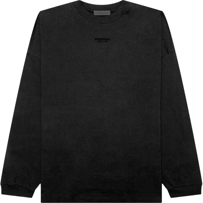 Fear Of God Essentials Long Sleeve Tee Jet Black Oversized