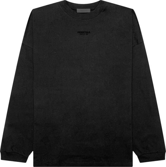 Fear Of God Essentials Long Sleeve Tee Jet Black Oversized