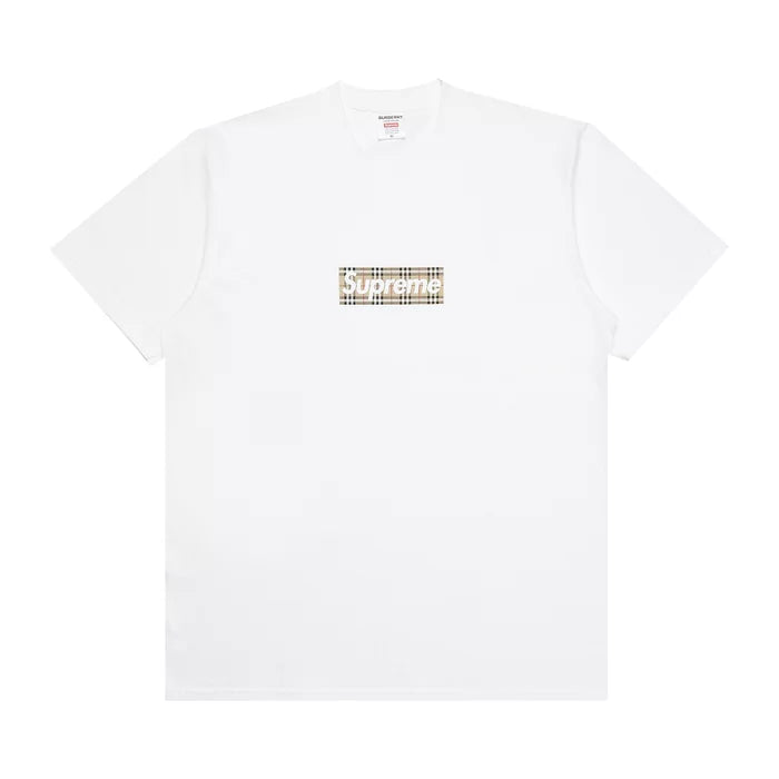 Supreme x Burberry Box Logo Tee White