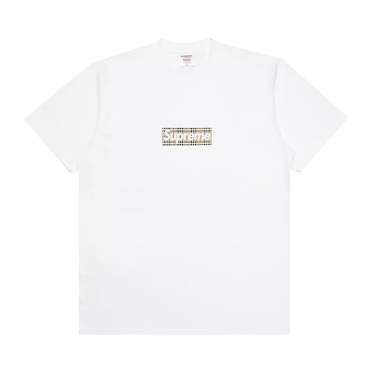 Supreme x Burberry Box Logo Tee White