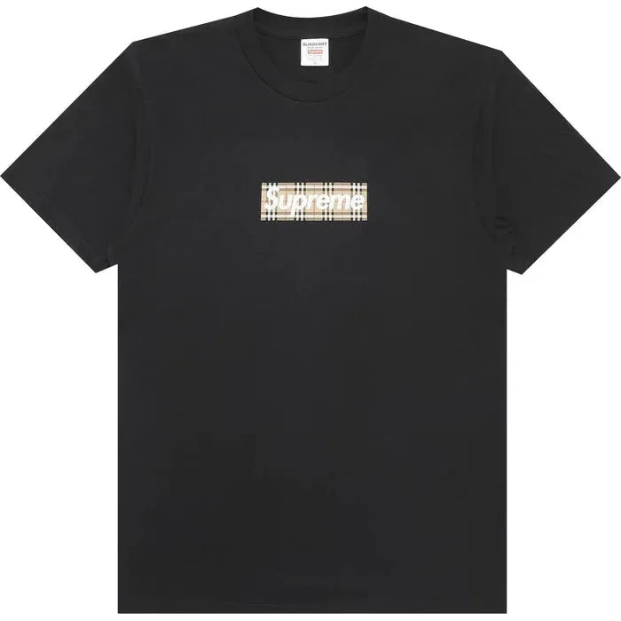 Supreme x Burberry Box Logo Tee Black