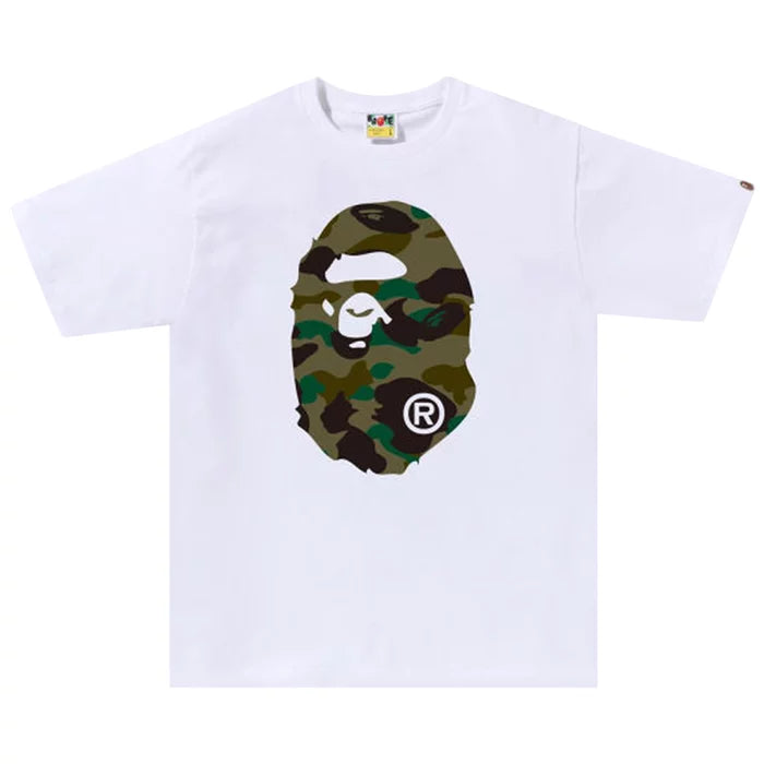 Bape Color Camo Big Ape Head Tee White/Green