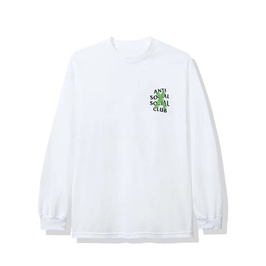 Anti Social Social Club Cancelled Remix Long Sleeve Tee White/Green