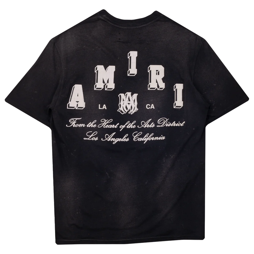 Amiri Vintage Logo Collegiate Tee Black/White