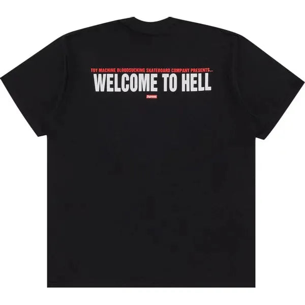 Supreme x Toy Machine Welcome To Hell Tee 'Black'