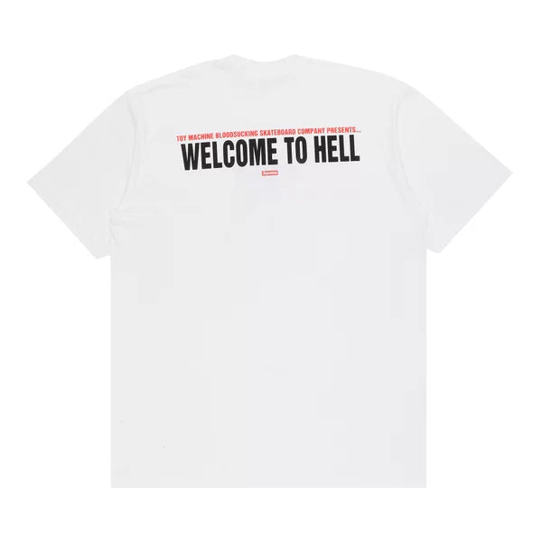 Supreme x Toy Machine Welcome To Hell Tee 'White'