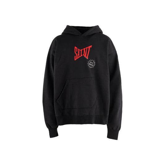 Saint Michael Mxxxxxx Saint Logo Hoodie Black/Red