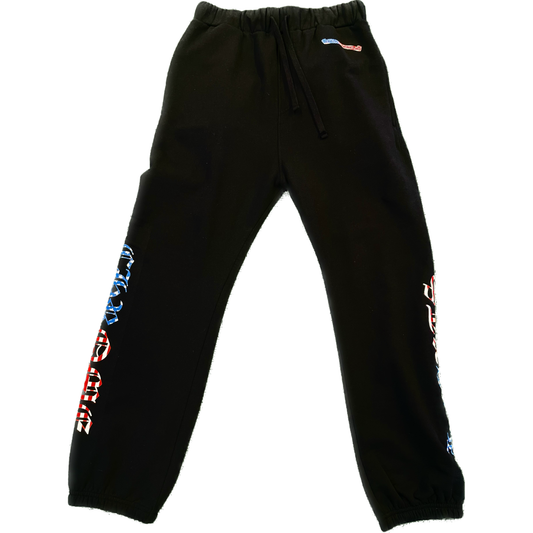 Chrome Hearts Matty Boy American Flag Black Sweatpants