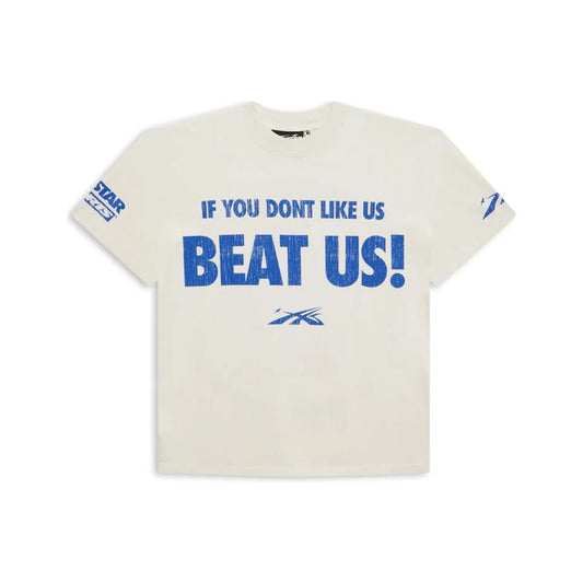 Hellstar Sports Beat Us! White Blue T-Shirt