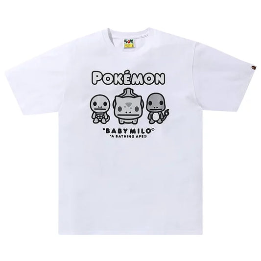 BAPE Baby Milo x Pokemon Monotone Starters Tee #3 'White