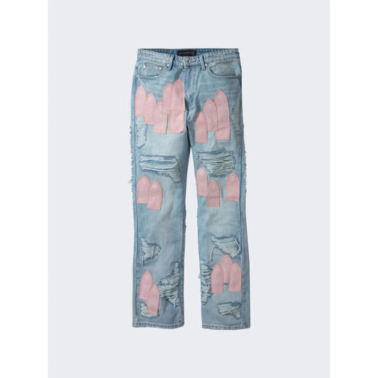Who Decides War Easter Pink Denim Jeans Sky and Rose