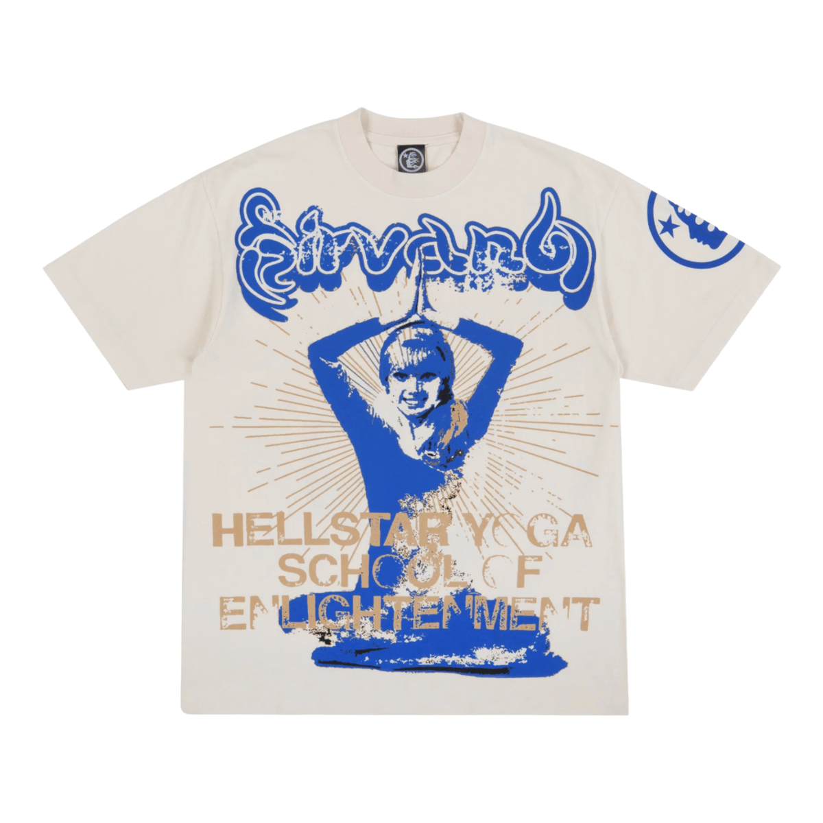 Hellstar Studios Yoga Tee Cream/Blue