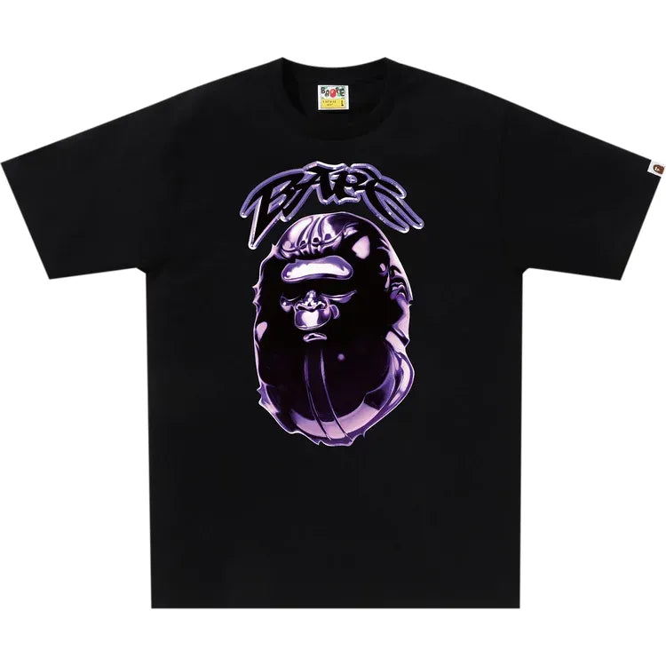 Bape Ape Head Graffiti Tee Black/Purple