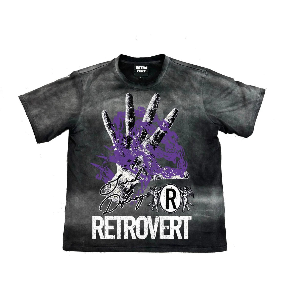 Retrovert Hand T-Shirt Black/Purple