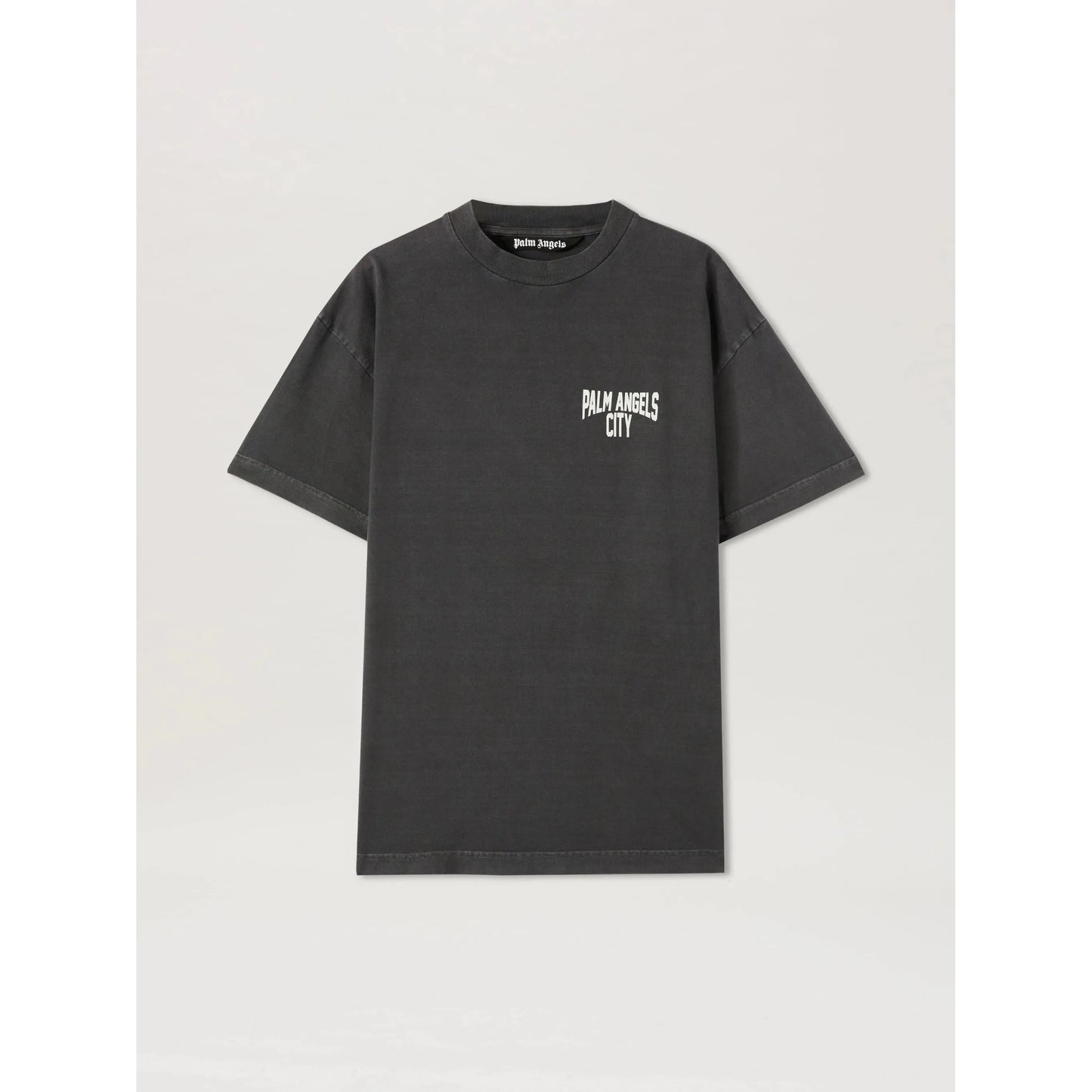 Palm Angels City Washed Tee Dark Grey White