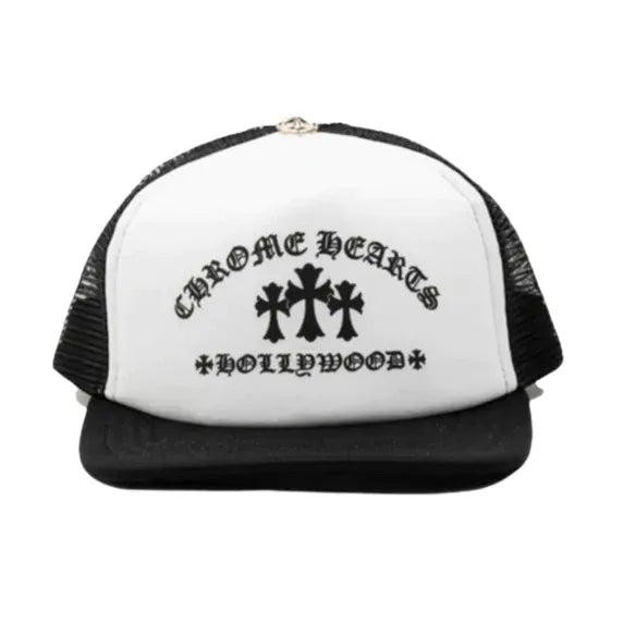 Chrome Hearts King Taco Trucker Hat
White/Black