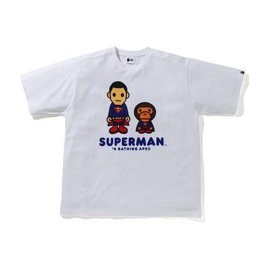 B*pe Baby Milo Superman Tee ‘White’