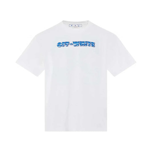 Off-White Blue Metal Arrow Over S/S White Light Blue Tee