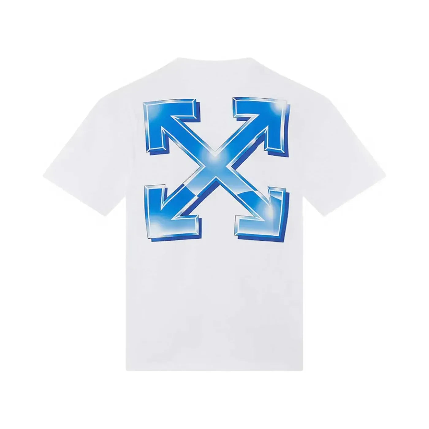 Off-White Blue Metal Arrow Over S/S White Light Blue Tee