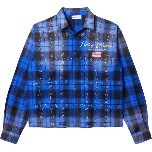 Vale Forever Blue Dreams Rhinestone Flannel