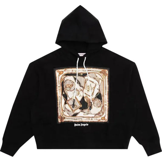 Palm Angels Foulard Hoodie 'Black/Multi'