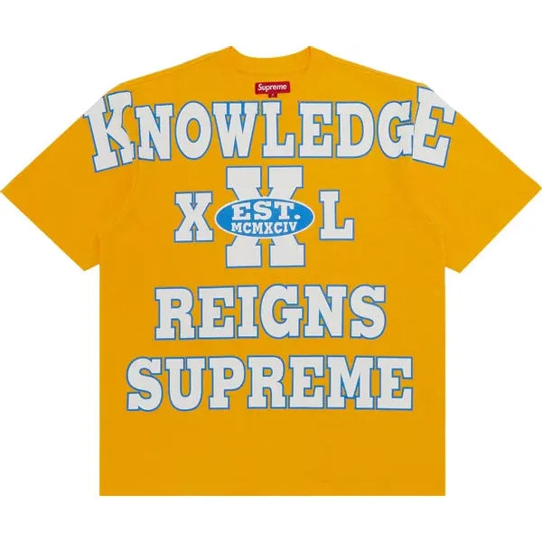 Supreme Overprint Knowledge Short-Sleeve Top 'Gold'