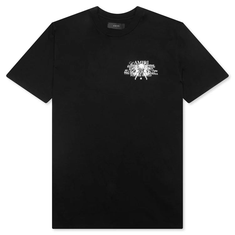 Amiri Cheerub Text Tee Black