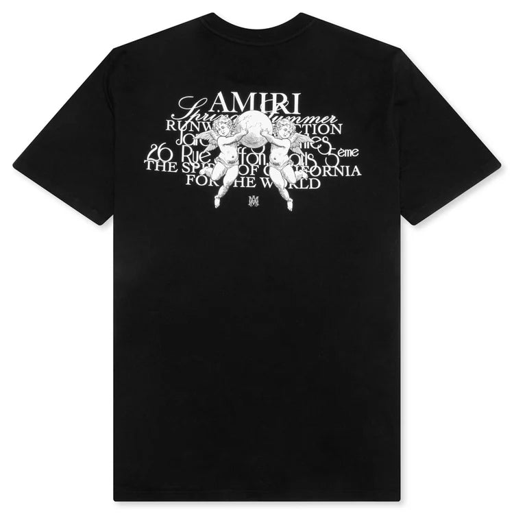 Amiri Cheerub Text Tee Black