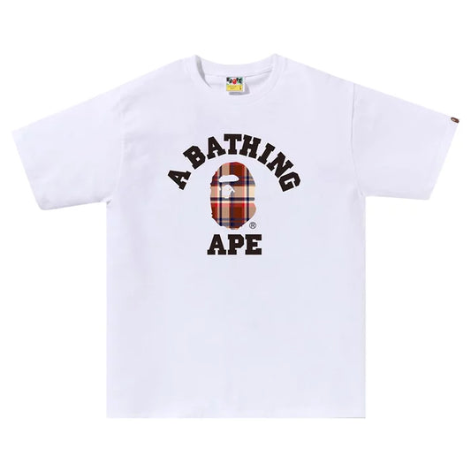 Bape Check College Tee
White/Plaid