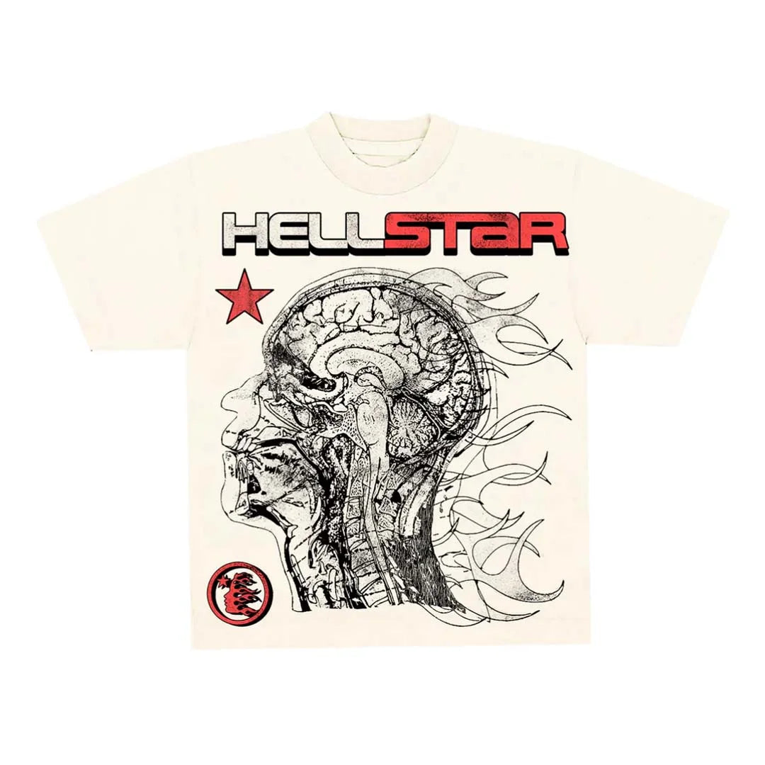 Hellstar Cranium Tee Cream/Black/Red